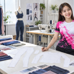 Nhân viên ANGEL phát triển mẫu trang phục tại xưởng may
